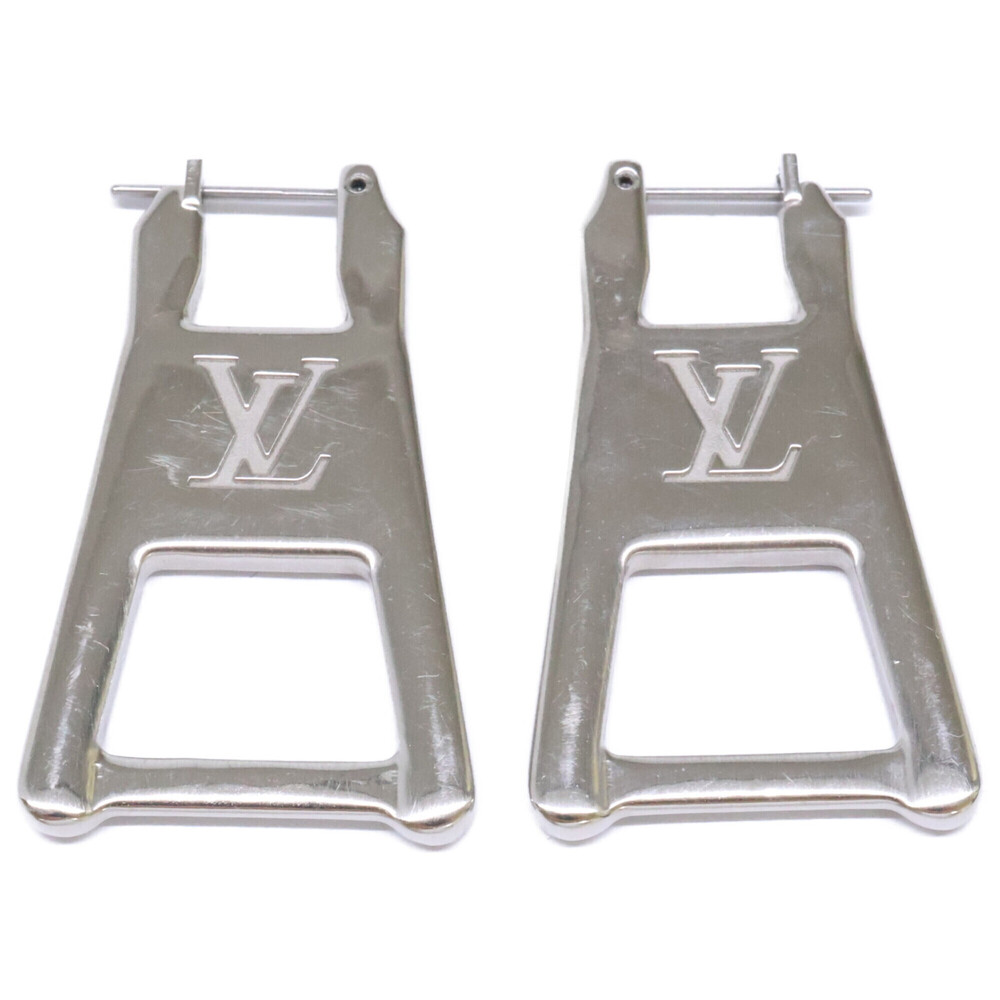 LOUIS VUITTON MP3016 Boucles d'Oreilles LV Zip Earrings Silver Men's